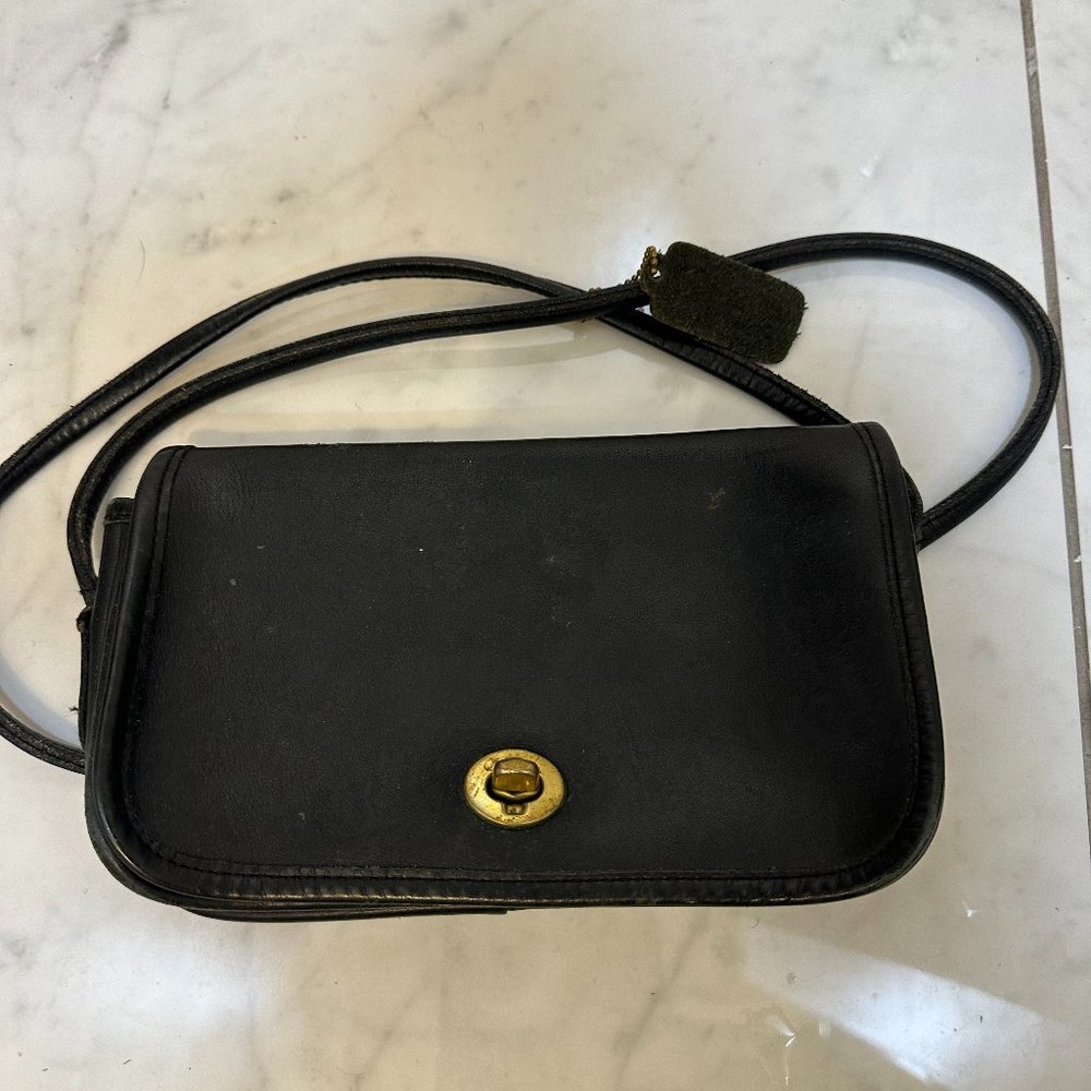 Vintage Coach Crossbody Purse in Black